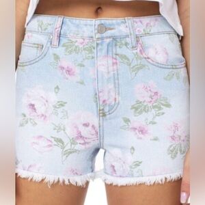 Celebrity Pink Cotton Floral Shorts for Women/ size 9 /29/